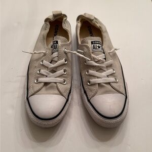 Converse All Star Women’s Grey/White Canvas Pull On Sneakers